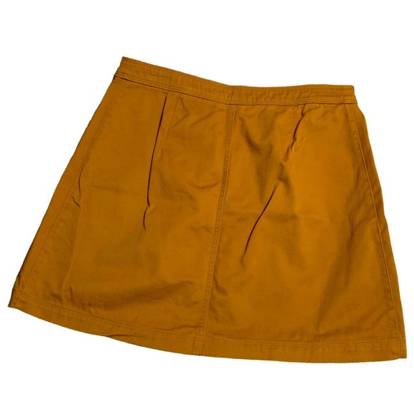 Old Navy mini button front skirt, mustard brown, Size 8 - Picture 3 of 7